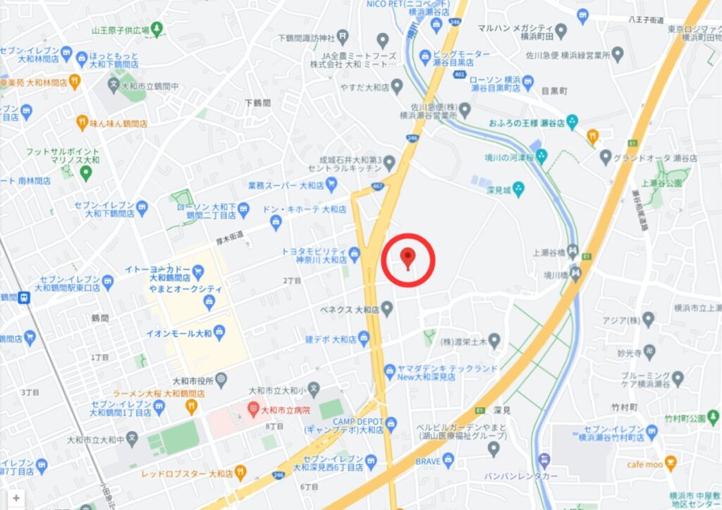 アクティブコレクション大和店所在地
